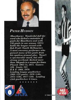 1995 Select AFL #443 Peter Hudson Back
